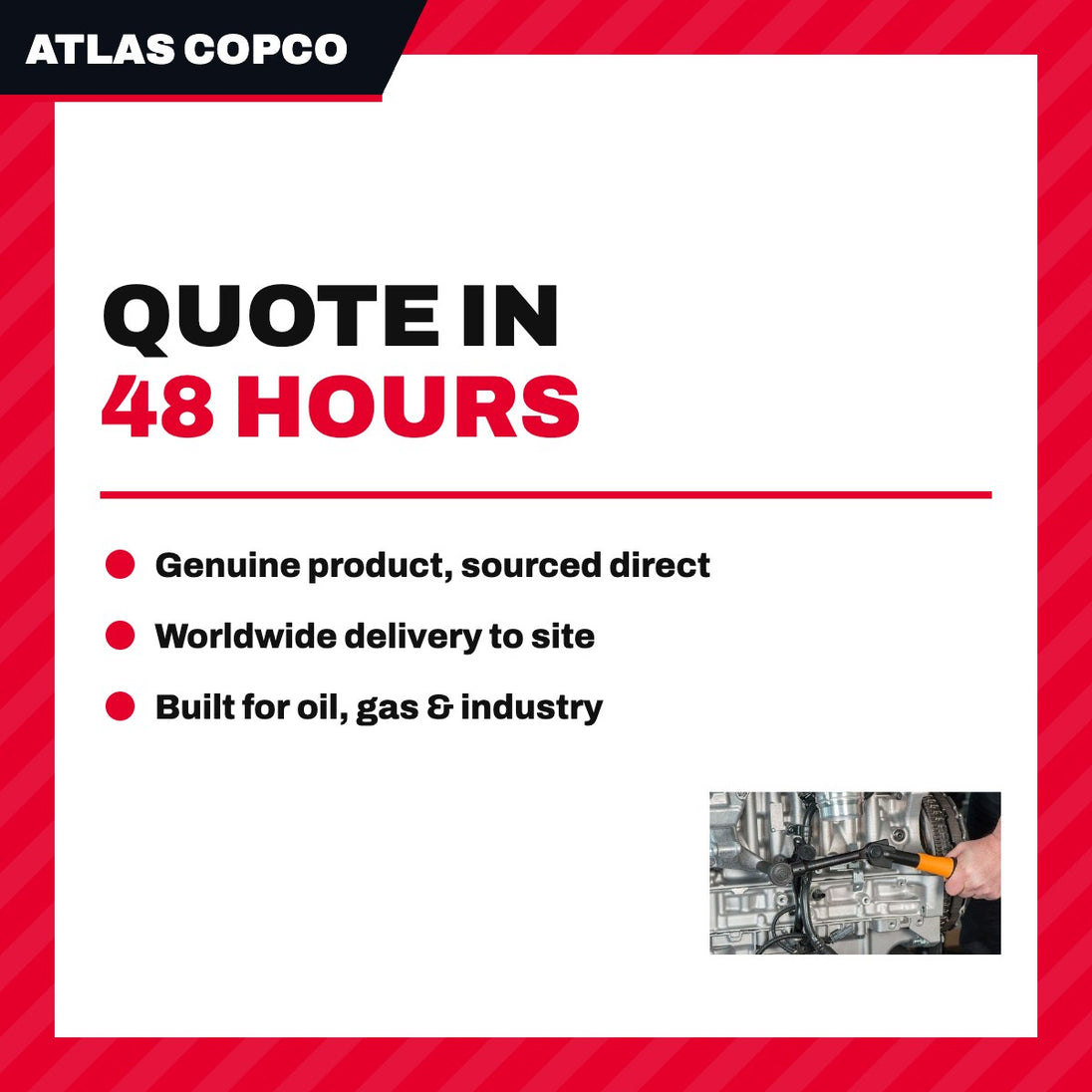 Atlas Copco – Torque Wrench, 320 - 1300 Nm Torque, 3/4 Drive