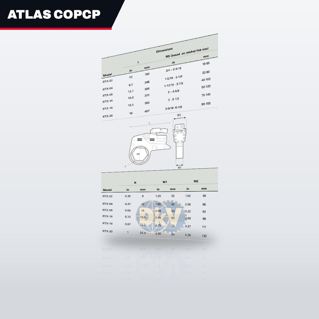 Atlas Copcp RTX02 – Cylinder – Size Wide