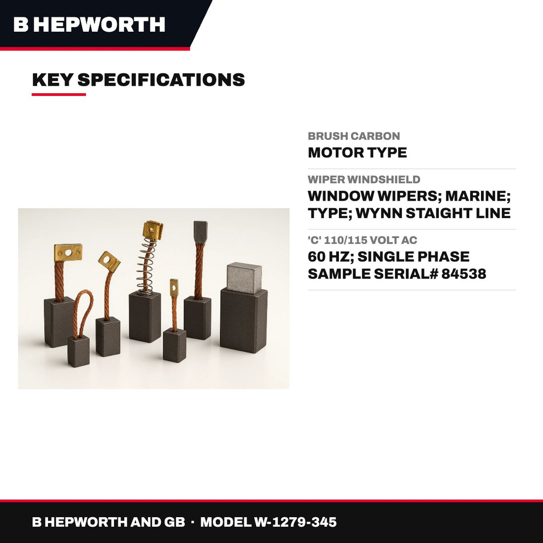 B Hepworth And Gb W-1279-345 – Brush Carbon – Motor Type