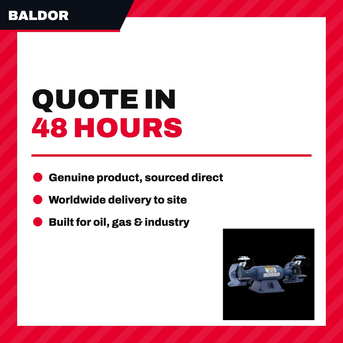 Baldor 8107W – Industrial Bench Grinder 8", 115V