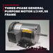 Baldor Three-Phase General Purpose Motor 1/3 HP, 56 Frame