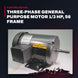Baldor Three-Phase General Purpose Motor 1/3 HP, 56 Frame