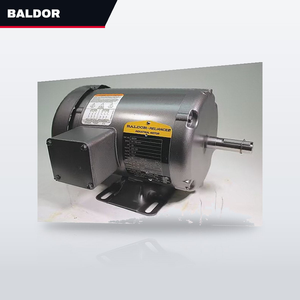 Baldor Three-Phase General Purpose Motor 1/3 HP, 56 Frame