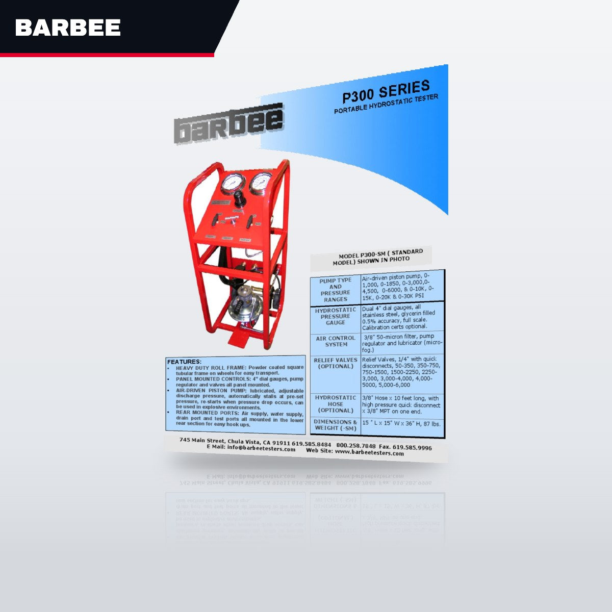 Barbee OTHERS – Hydro Test Pump – Portable