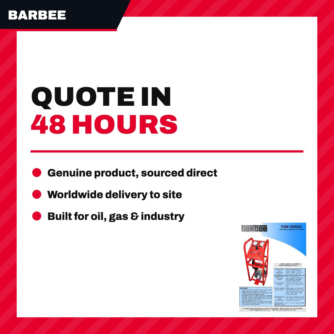 Barbee OTHERS – Hydro Test Pump – Portable