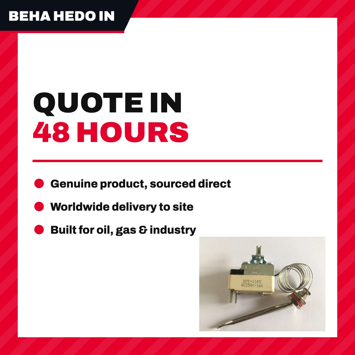 Beha Hedo Industries 512803 – Thermostat – Temperature Control Type