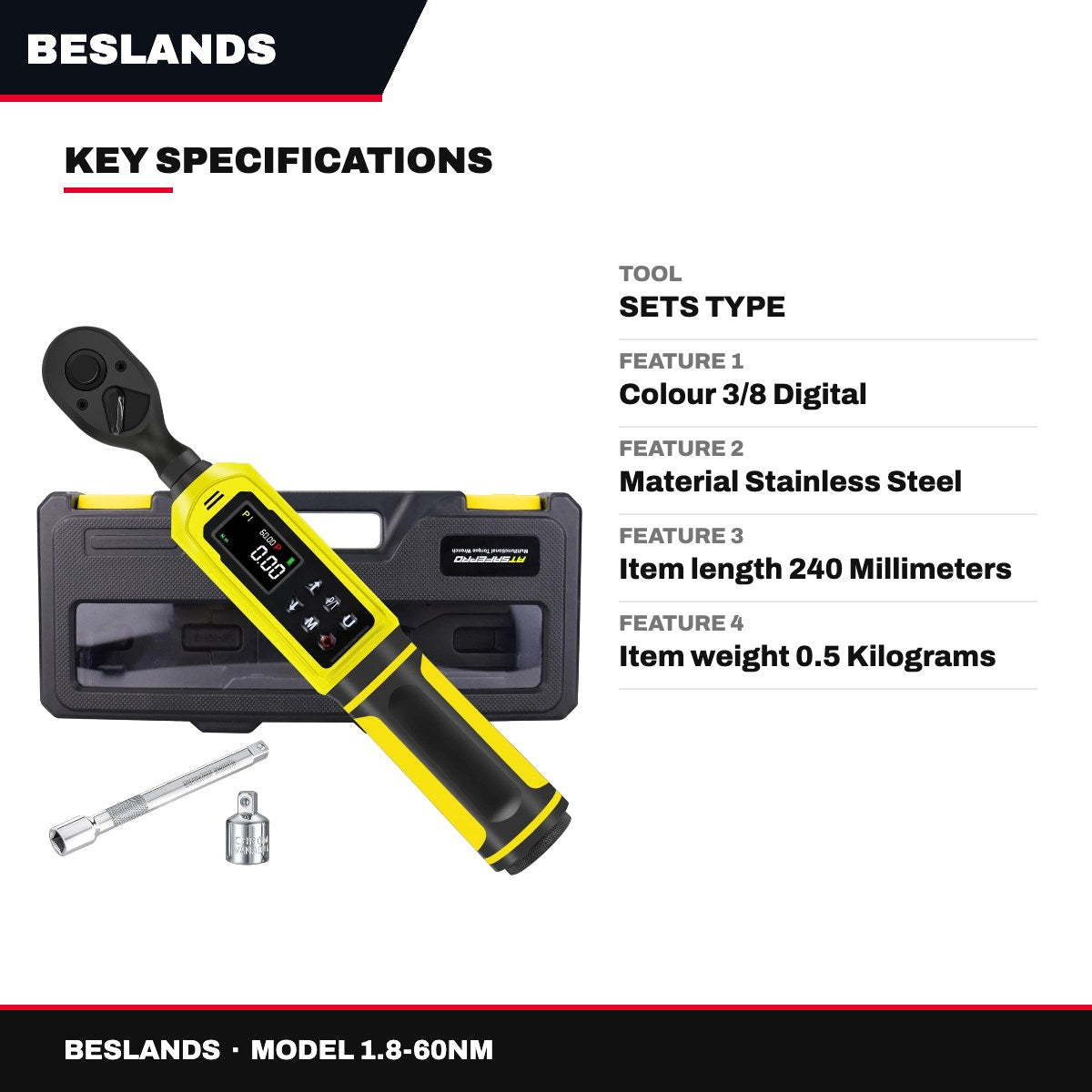 Beslands 1.8-60Nm – Digital Torque Wrench