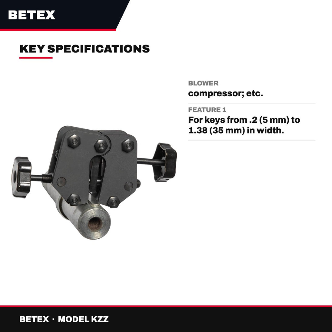 Betex KZZ – Parallel Shaft Key Extractor