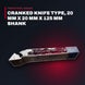 Bit Tool – Cranked Knife Type, 20 Mm X 20 Mm X 125 Mm Shank