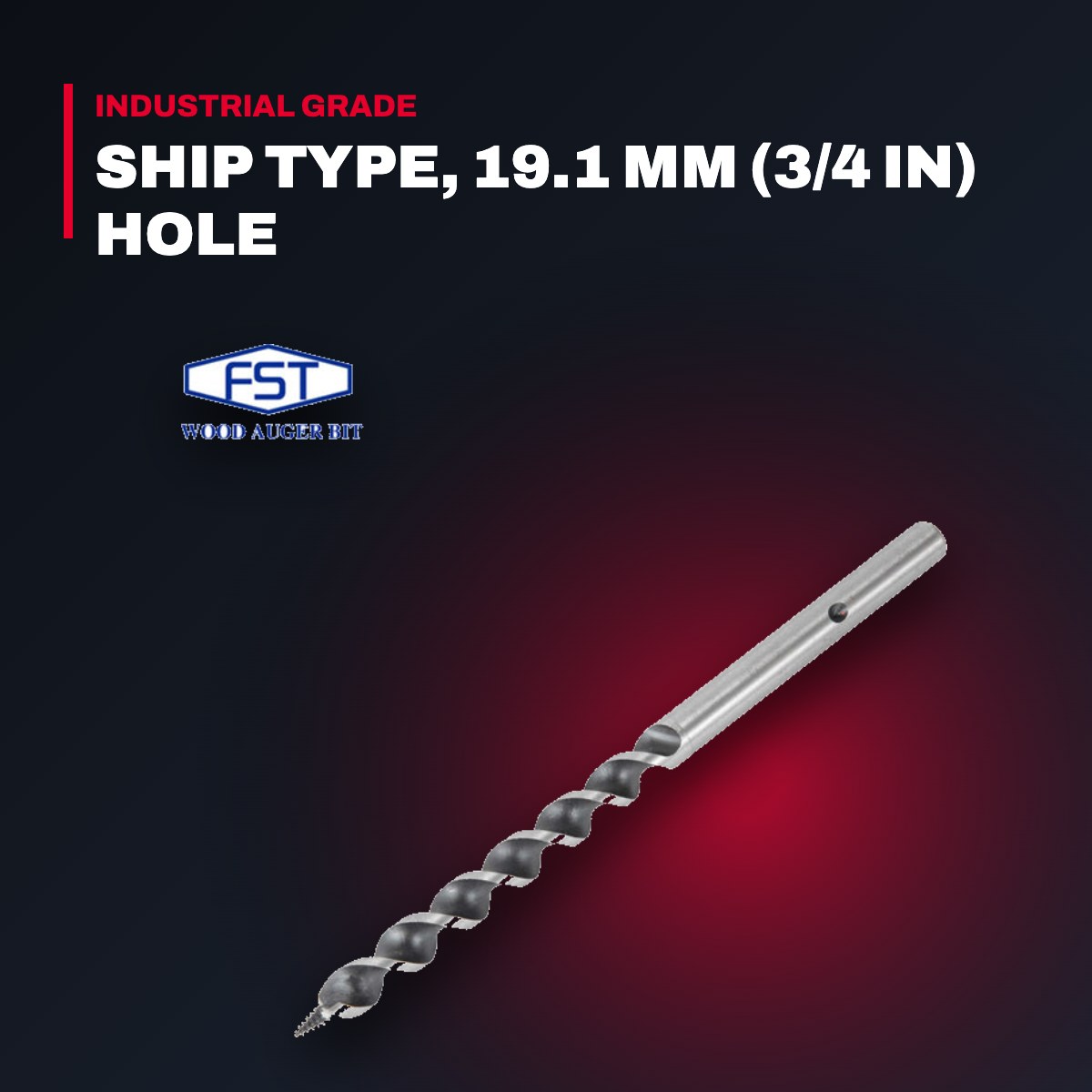 Bit Wood Auger – Ship Type, 19.1 Mm (3/4 In) Hole