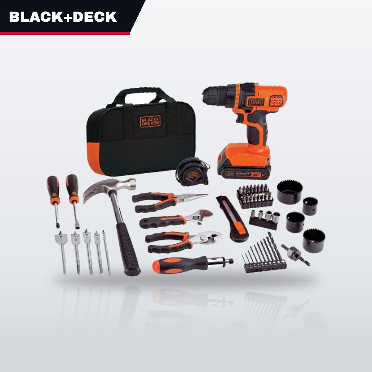 Black+Decker LDX120PK – 20V Max Cordless Drill Driver Set – 2 Speed, High Performance Motor