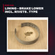 Bmt Broehl Offshore 5002769395 – Lining – Brake Lower Incl. Rivets . Type