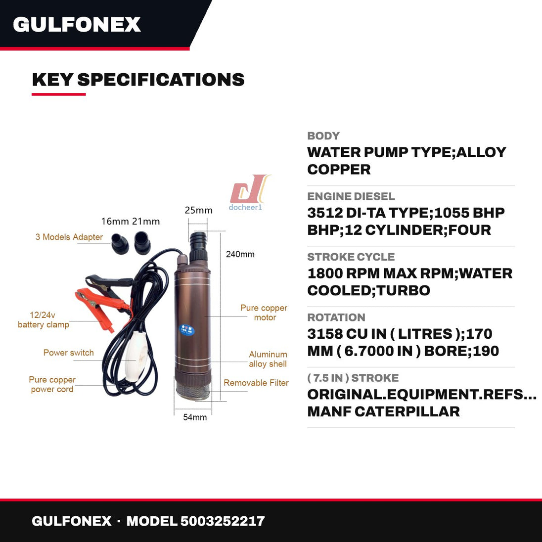 Body – Water Pump Type, Alloy Copper