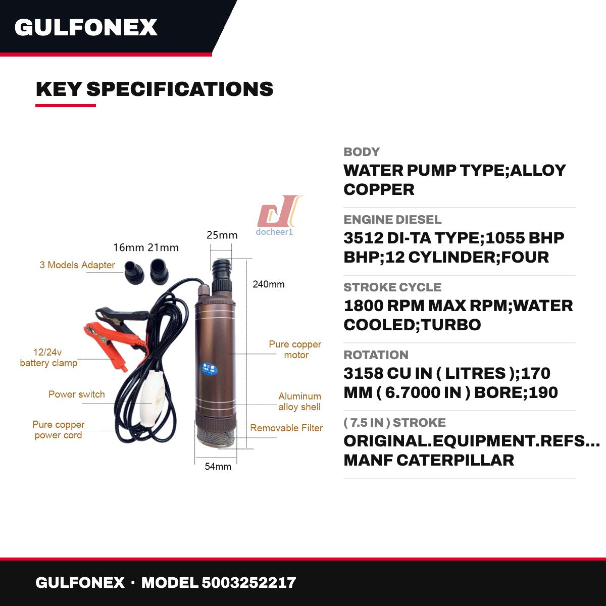 Body – Water Pump Type, Alloy Copper