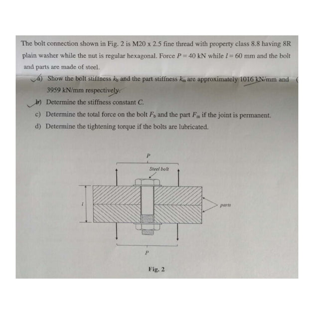 Bolt Assembly – Connecting Type, M20 X 2.5 X 60 Mm