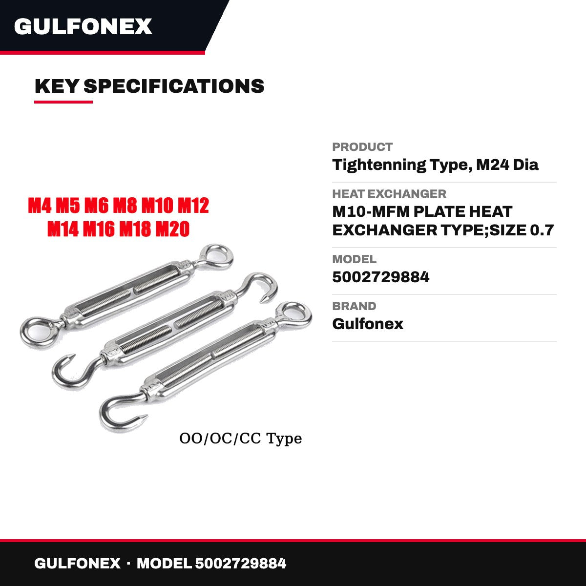 Bolt – Tightenning Type, M24 Dia