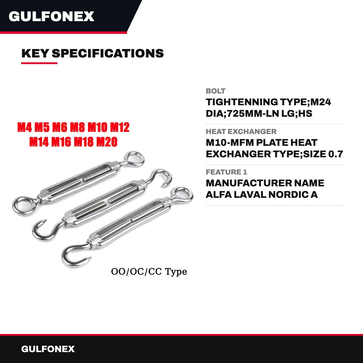 Bolt – Tightenning Type, M24 Dia