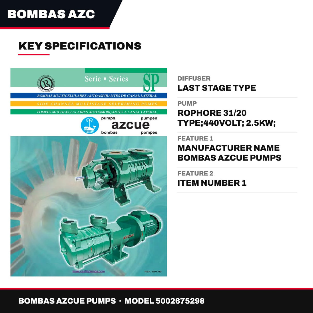 Azcue Pumps – Last Stage Diffuser