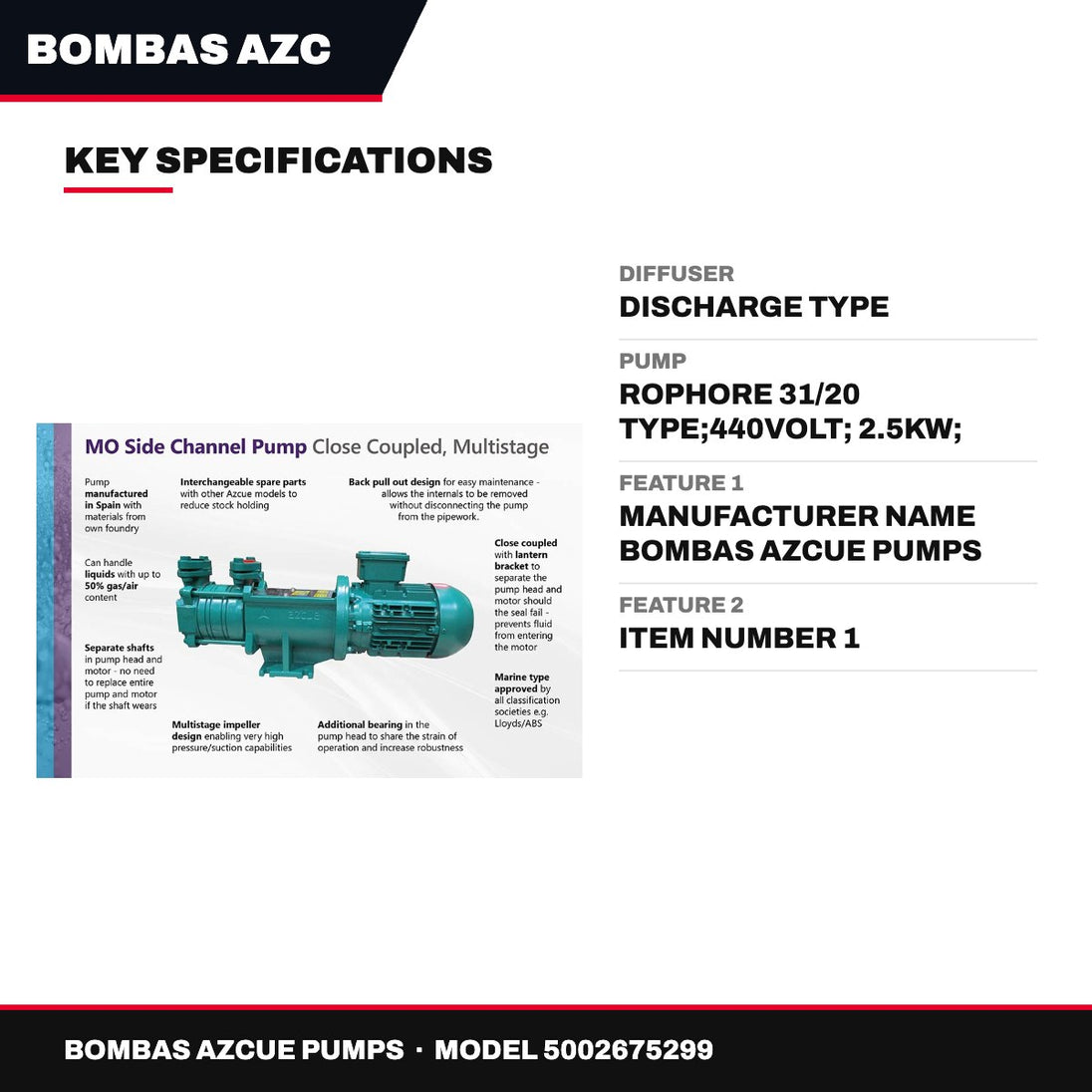Azcue Pumps – Discharge Diffuser