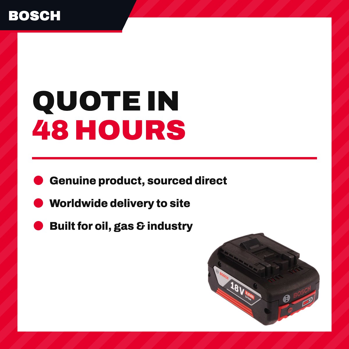 Bosch 1600A002U5 – 1600A002U5 5Ah 18V Rechargeable Power Tool Battery