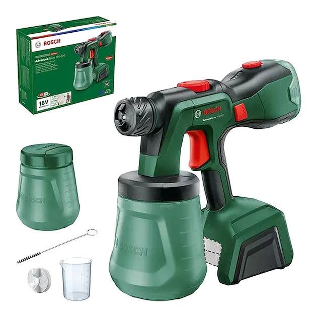 Bosch AdvancedSpray 18V-500 – Cordless Paint Spray Gun with Battery Set & Charger