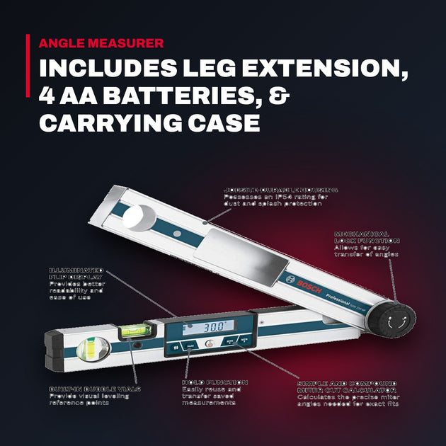 Bosch GAM 220 MF – 4-in-1 Digital Angle Finder