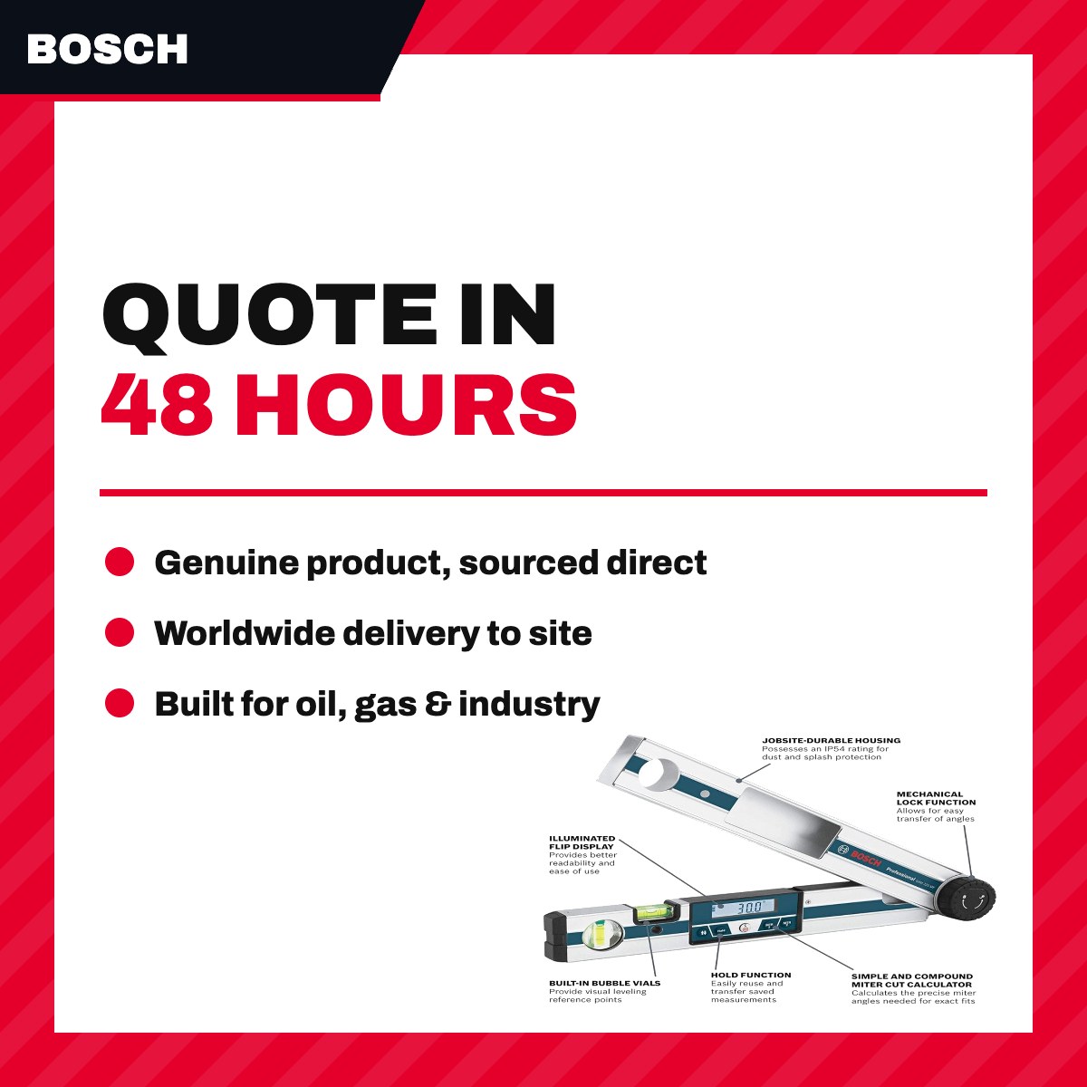 Bosch GAM 220 MF – 4-in-1 Digital Angle Finder