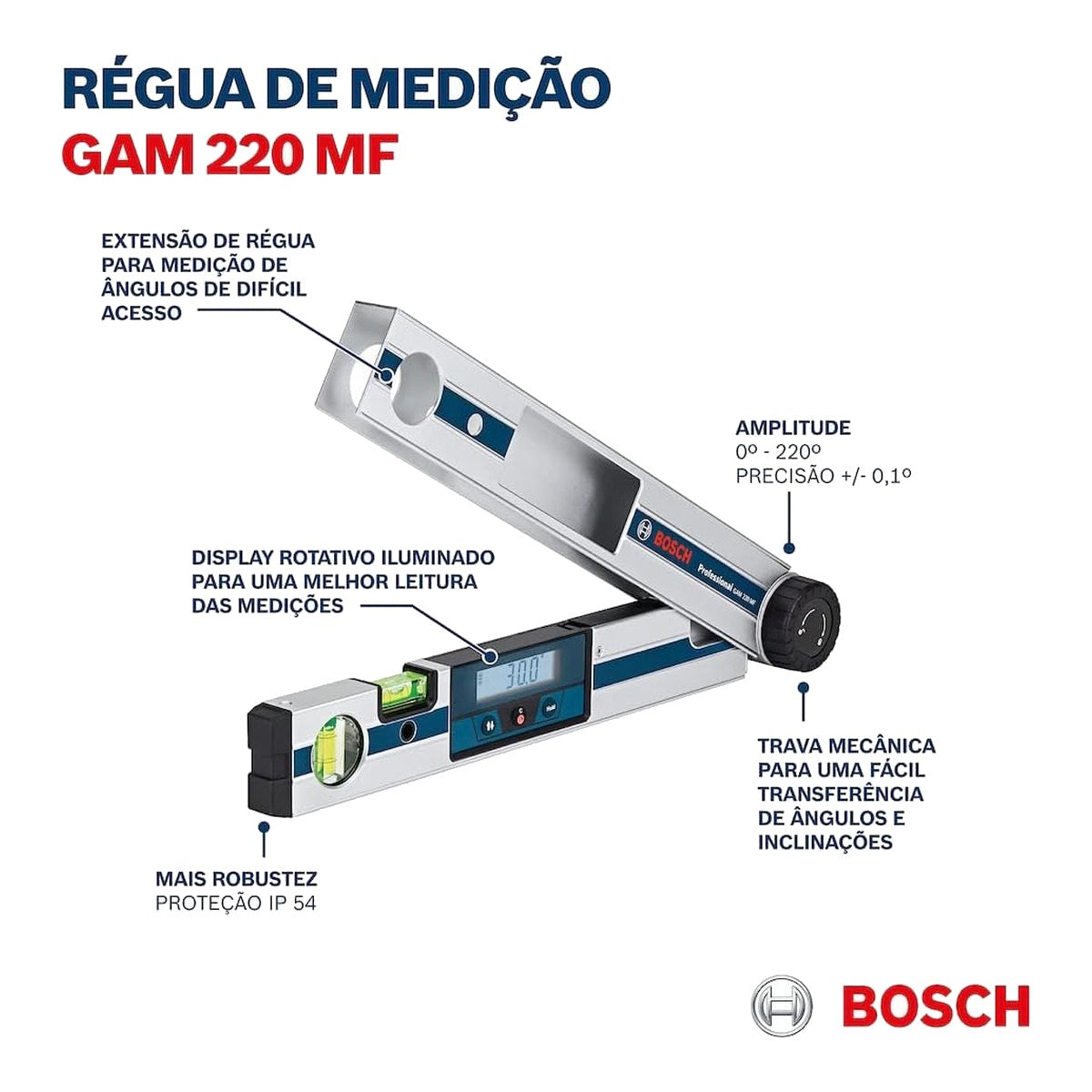 Bosch GAM 220 MF – Professional Digital Angle Measurer