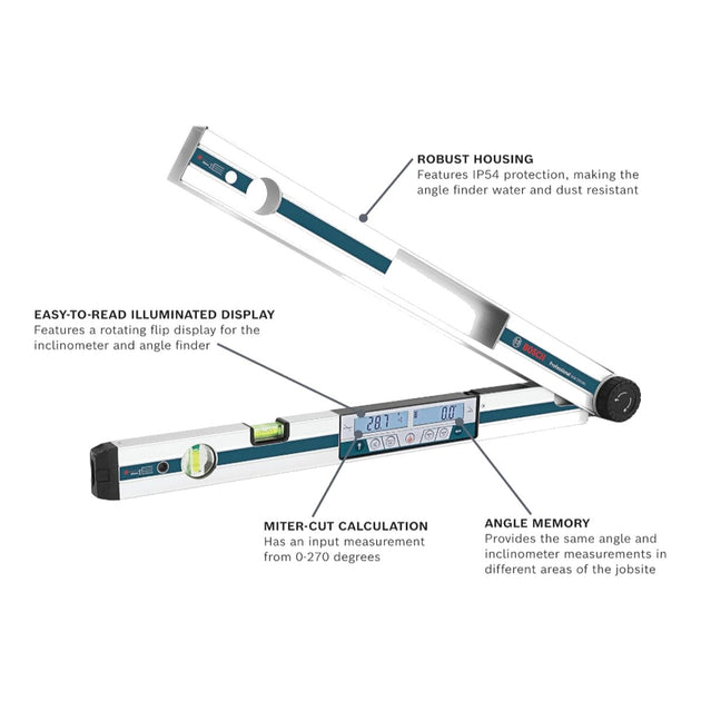 Bosch GAM 270 MFL – 5-in-1 Digital Angle Finder & Inclinometer