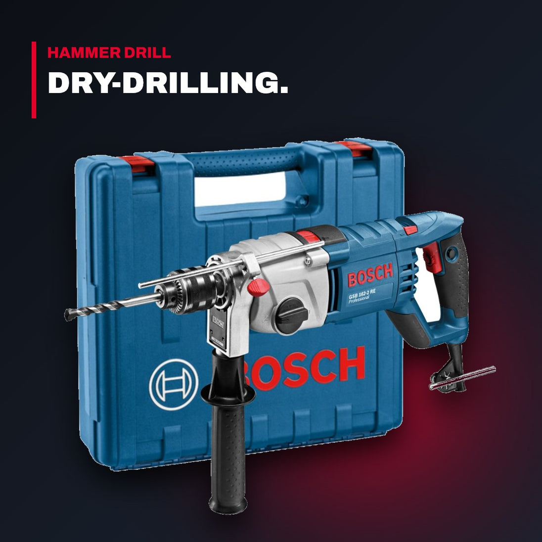 Bosch GSB 162-2 – 220V Drill. Professional High-Powered 2-Gear Corded Impact Drill Designed For The Toughest Applications Includ