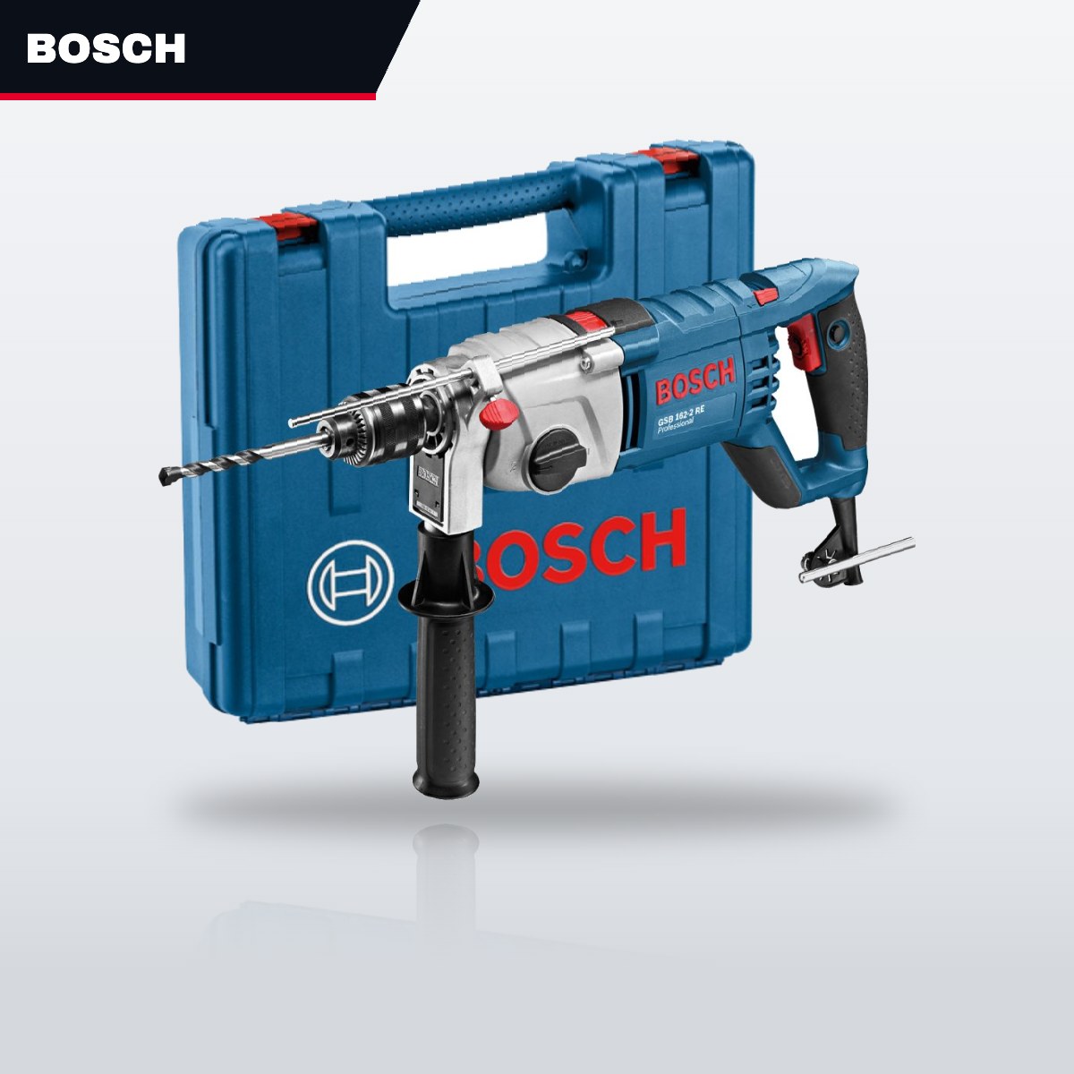Bosch GSB 162-2 – 220V Drill. Professional High-Powered 2-Gear Corded Impact Drill Designed For The Toughest Applications Includ