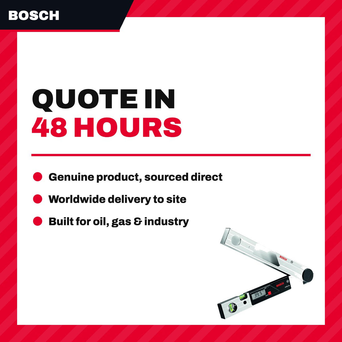 Bosch – Measuring Tool Intended For Measuring And Transferring Angles Necessary For Levelling Activities During Any Ma