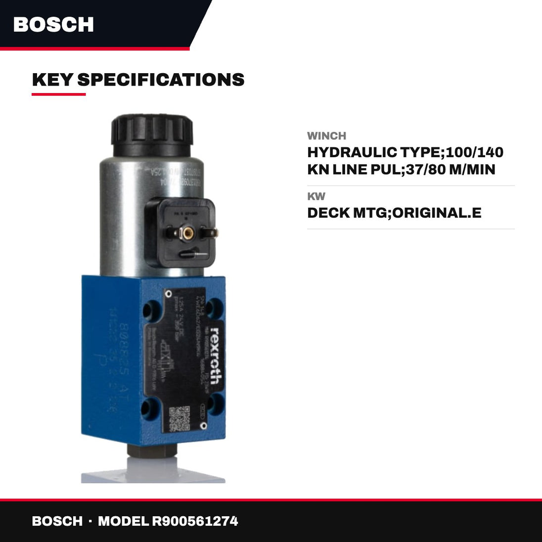 Bosch R900561274 – Valve Directional Control – Hydraulic Type
