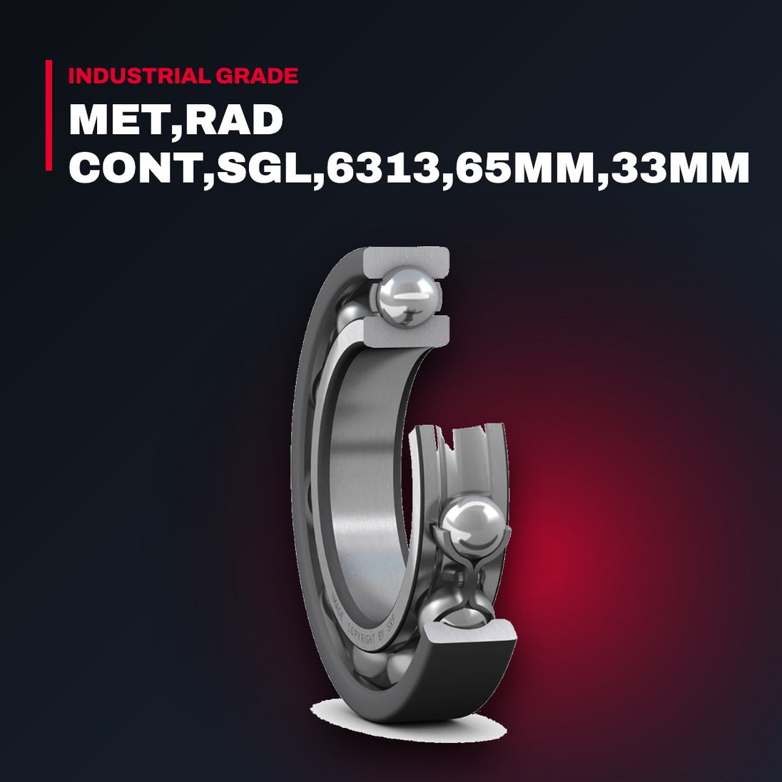 Brg-Ball – Met,Rad Cont,Sgl,6313,65Mm,33Mm