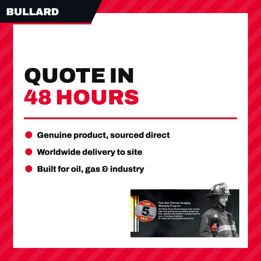 Bullard OTHERS – Warranty 5-Years On Imager And Battery