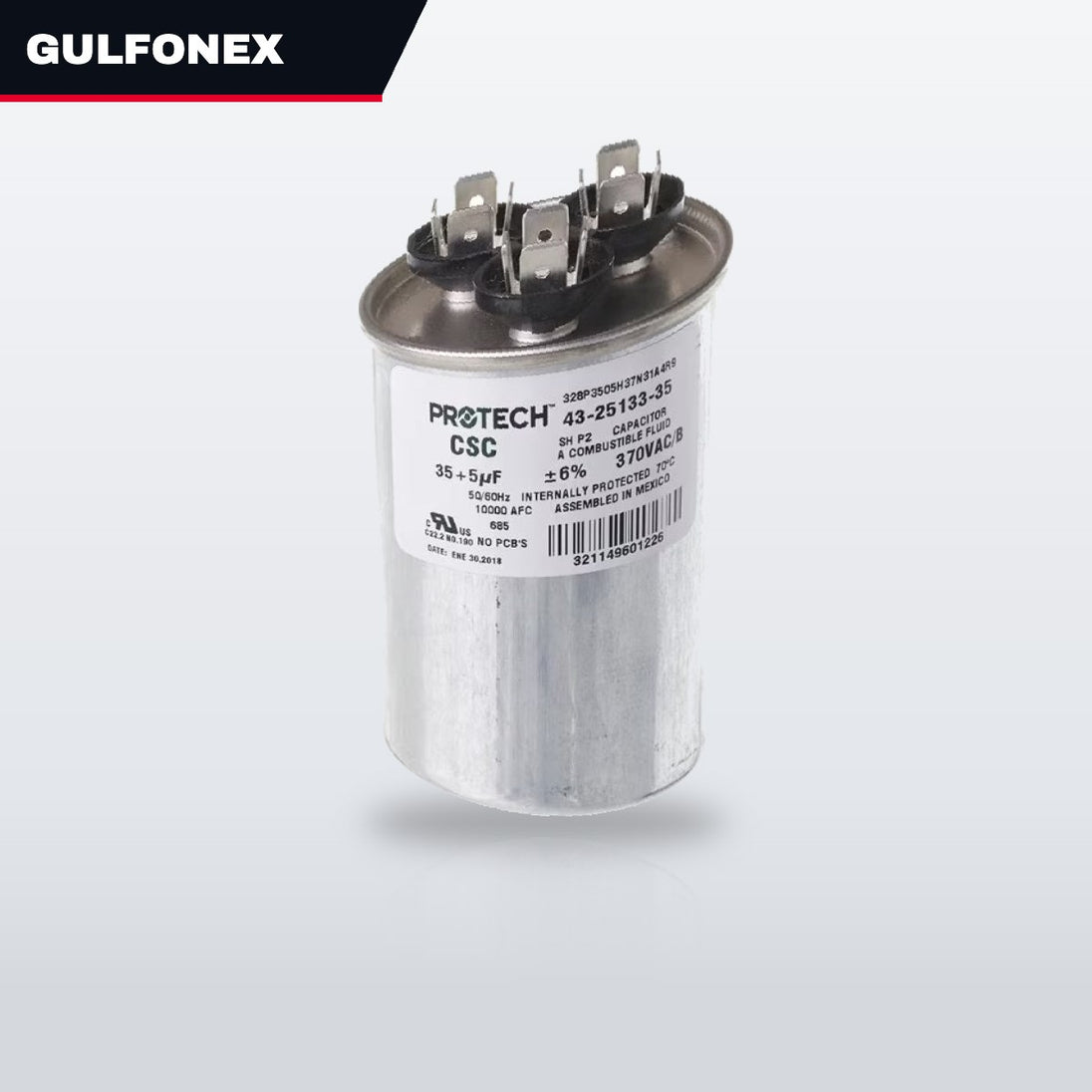 Cap-Lv – Ac,Dl,Non Pcb,370V,35+5Mfd,60Hz