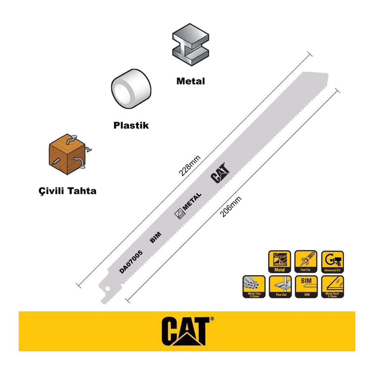 CAT DA07005 – Metal Saw Blade 228 mm