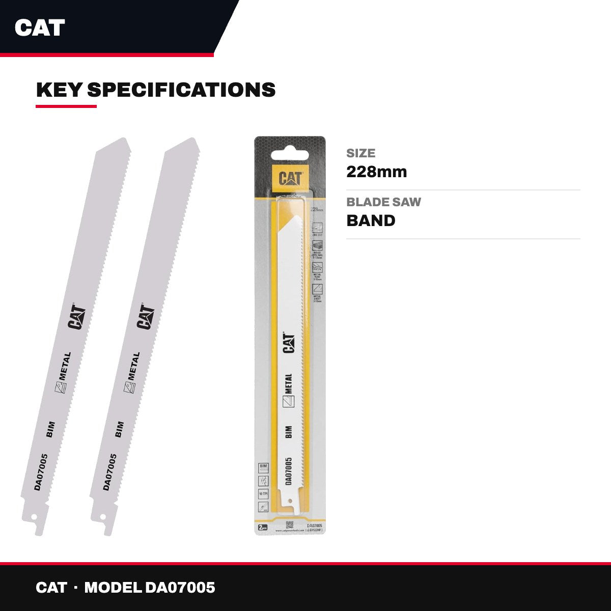 CAT DA07005 – Metal Saw Blade 228 mm