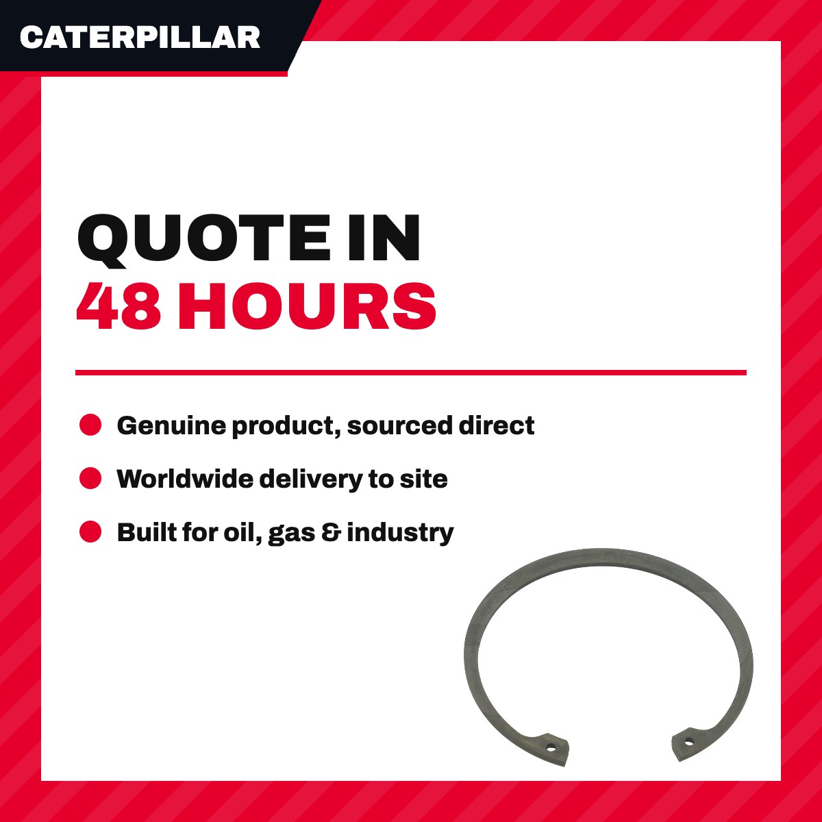 Caterpillar 1J6472 – Ring Retaining Internal – Internal Type, 95.91Mm Housing