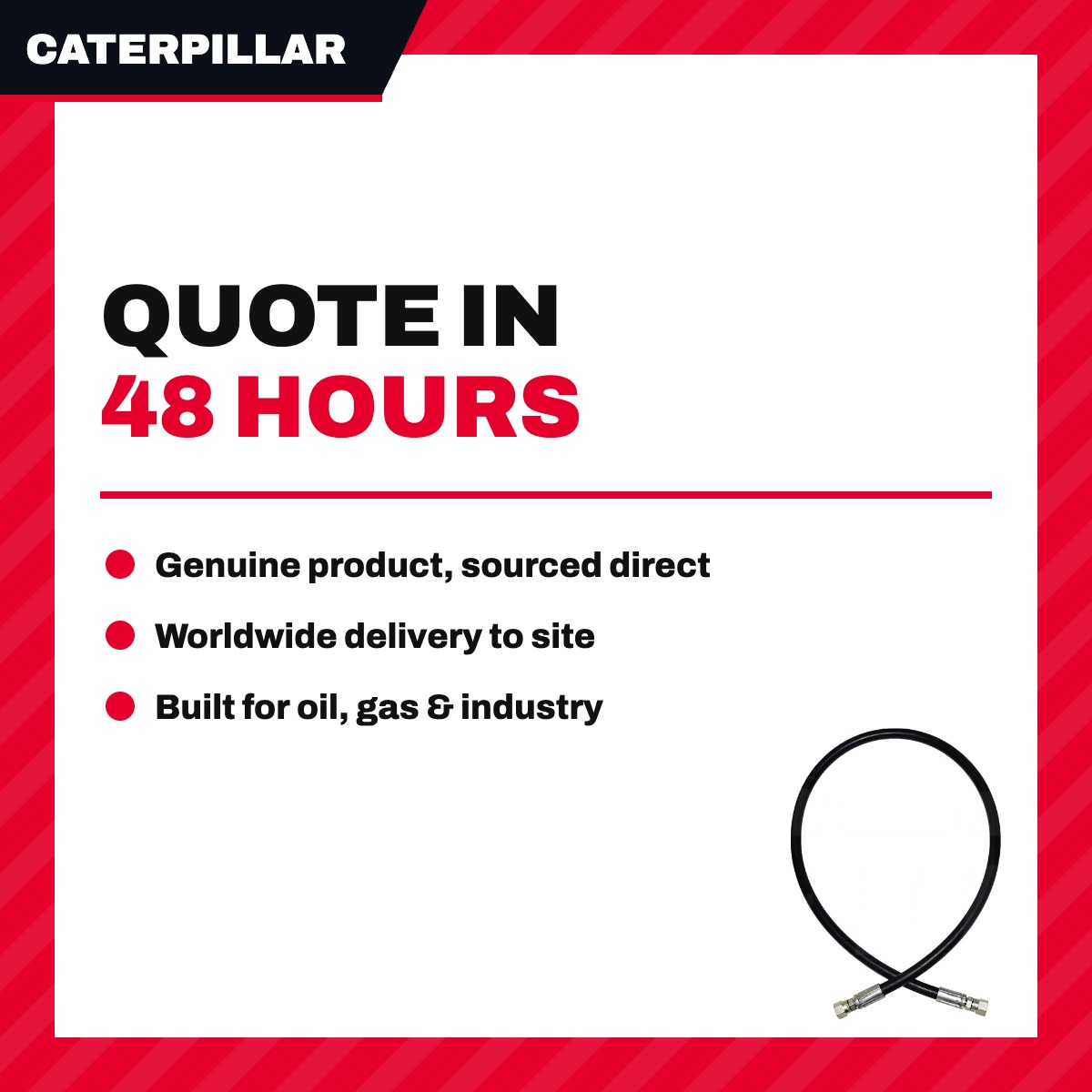 Caterpillar 3P6048 – Hose – For Hose A, Hose A