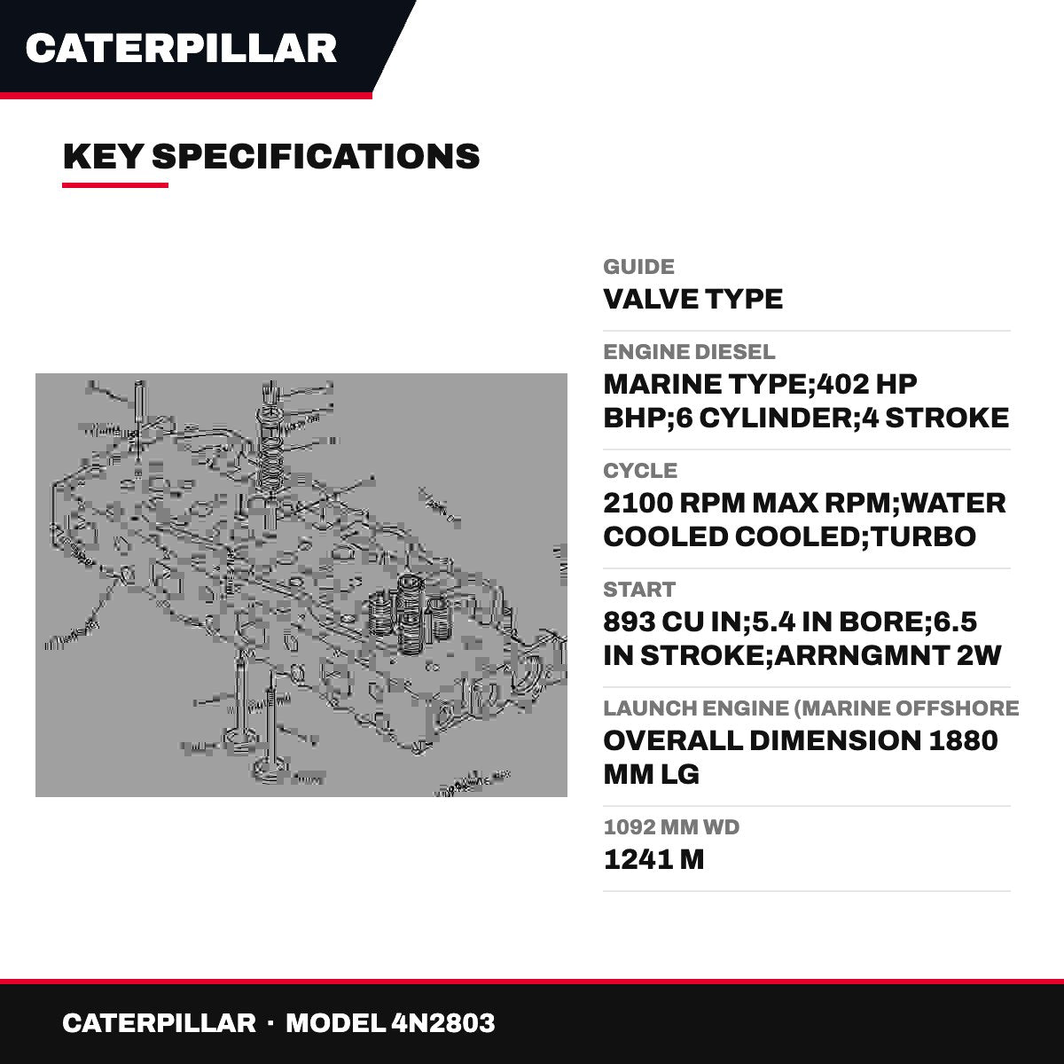 Caterpillar 4N2803 – Guide – Valve Type