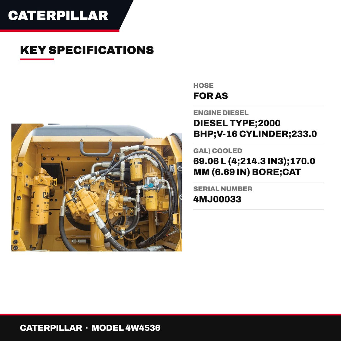 Caterpillar 4W4536 – Hose – For As