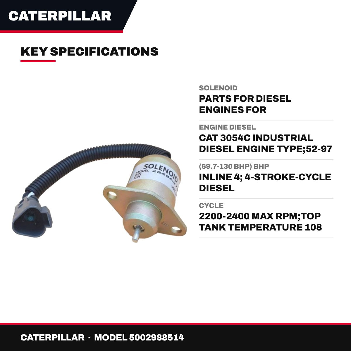 Caterpillar 5002988514 – Solenoid