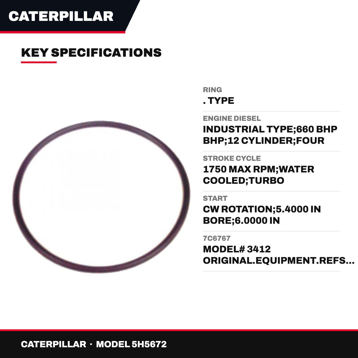 Caterpillar 5H5672 – Ring – . Type