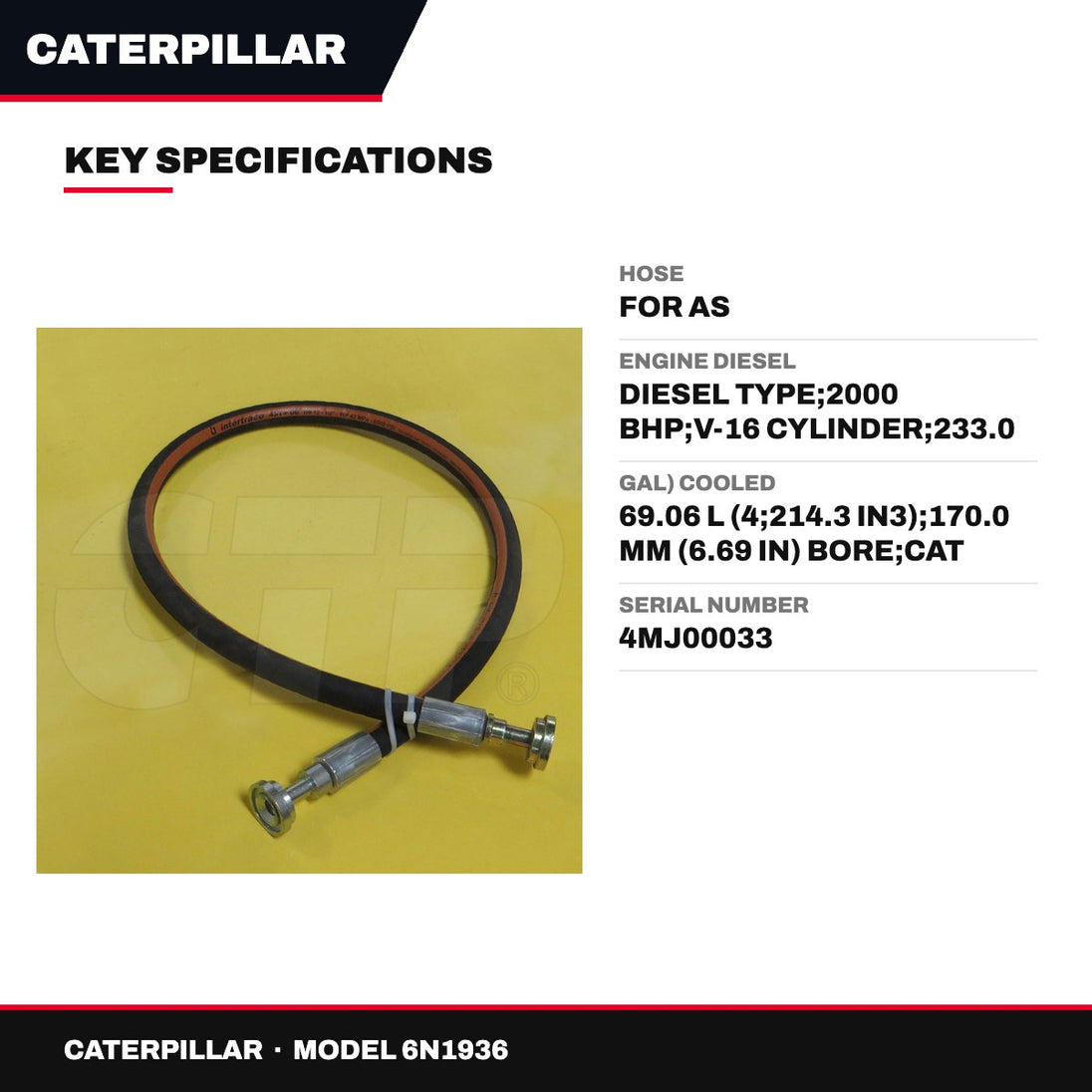 Caterpillar 6N1936 – Hose – For As
