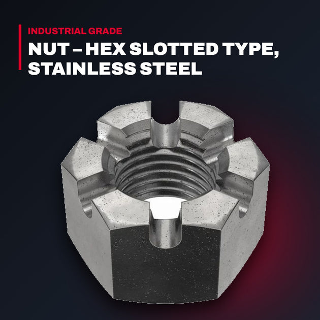 Caterpillar 8C0503 – Nut – Hex Slotted Type, Stainless Steel