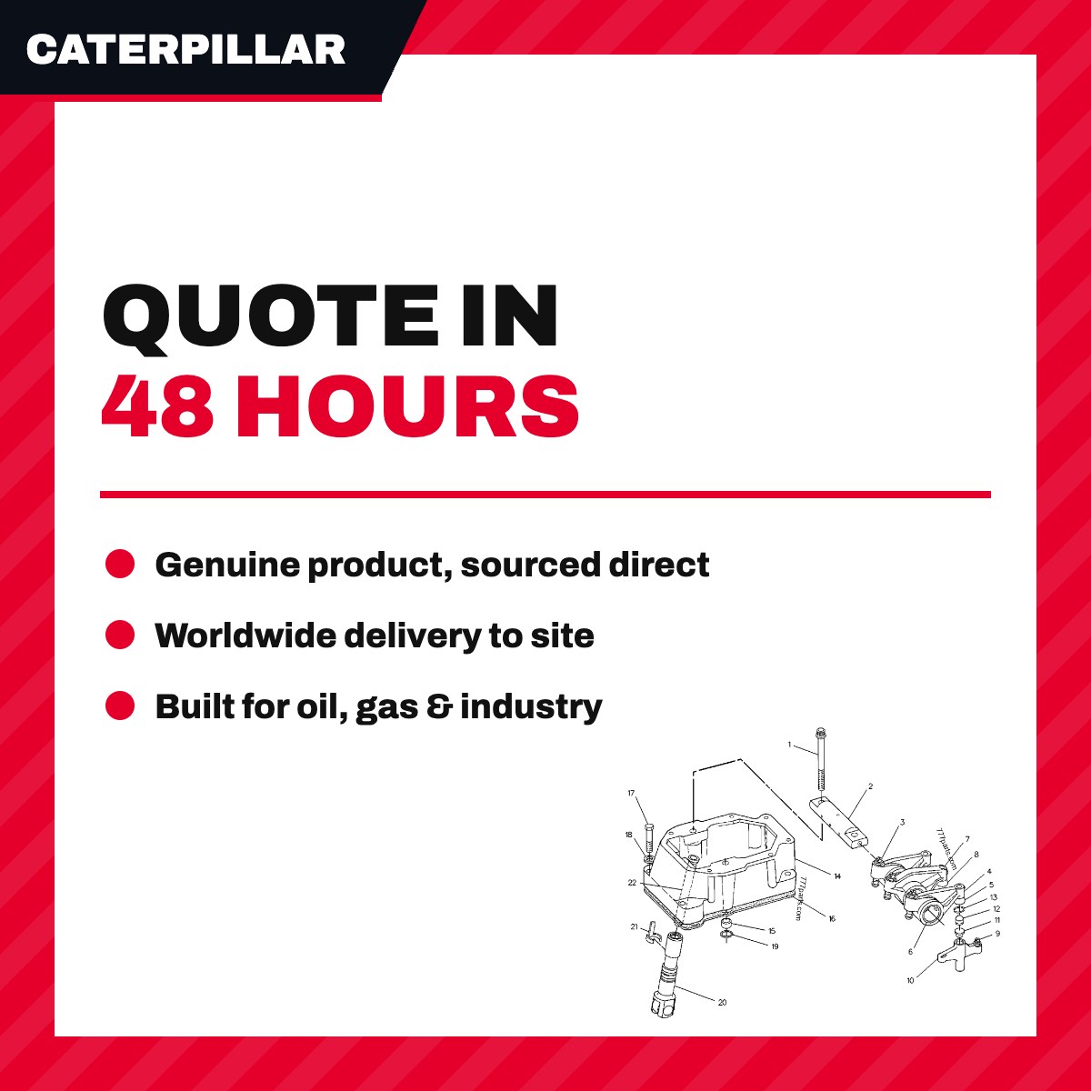 Caterpillar 8F8858 – Button – Valve Type, Service