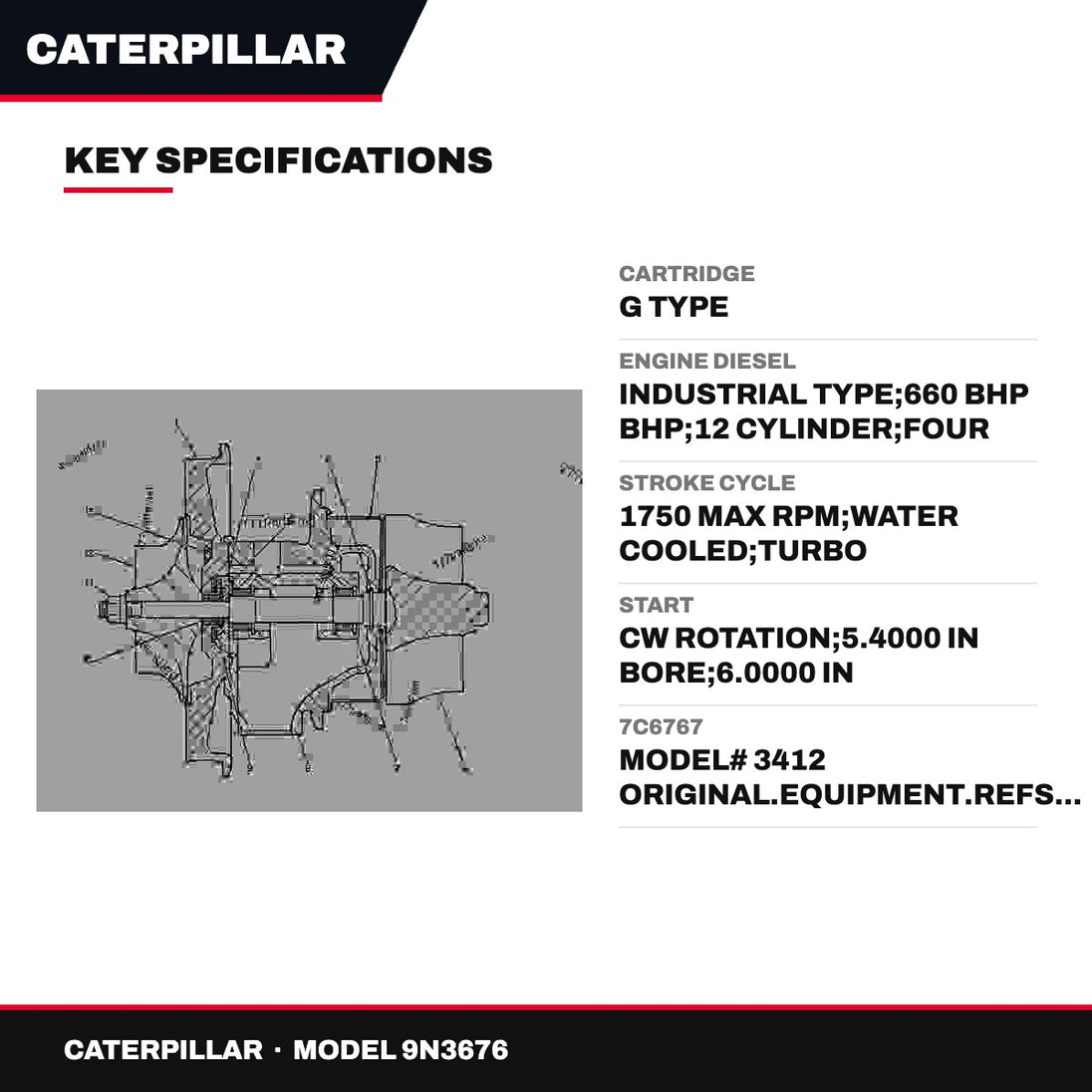 Caterpillar 9N3676 – Cartridge – G Type