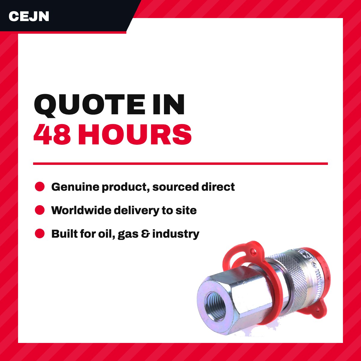 Cejn 115 – Steel Female Hydraulic Quick Connect Coupling G 1/4