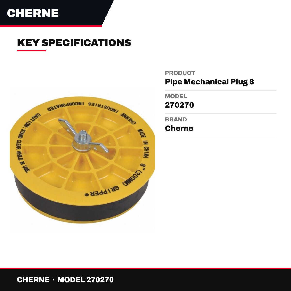 Cherne 270270 – Pipe Mechanical Plug 8